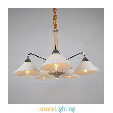 Designer Touch Decorative Modern Contemporary Country Electroplated Feature for Wood Bamboo Chandelier