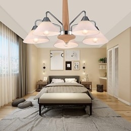 Designer Touch Decorative Modern Contemporary Country Electroplated Feature for Wood Bamboo Chandelier