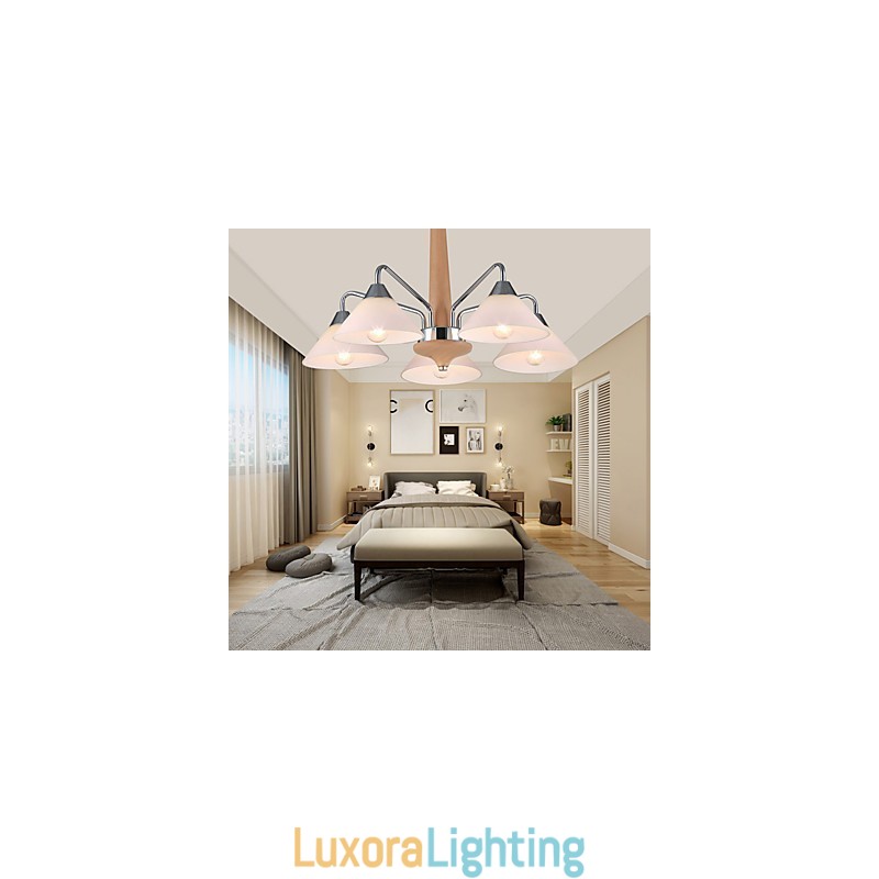 Designer Touch Decorative Modern Contemporary Country Electroplated Feature for Wood Bamboo Chandelier