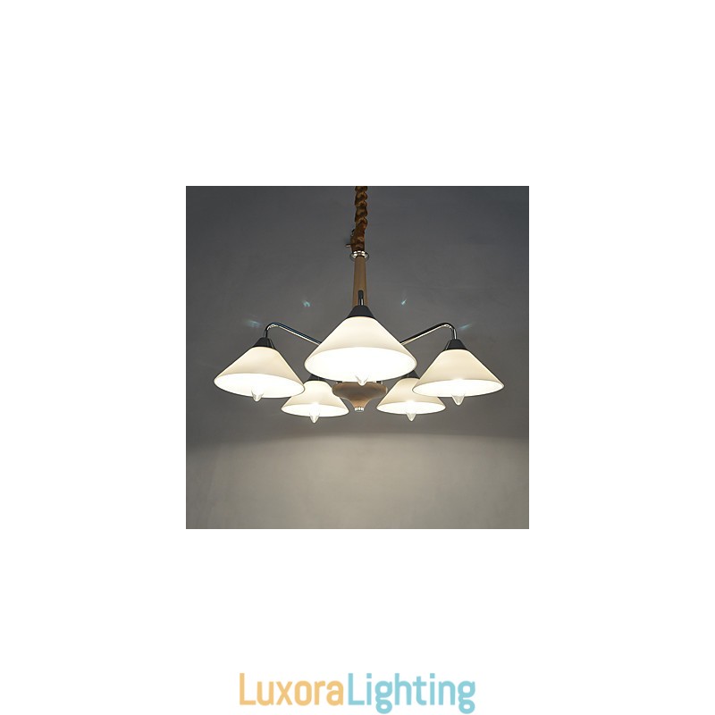 Designer Touch Decorative Modern Contemporary Country Electroplated Feature for Wood Bamboo Chandelier