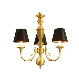 Designer Touch Decorative Chandelier Traditional Classic Country Brass Feature for Mini Style Metal 3 Bulbs