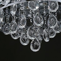 Designer Touch Decorative Elegant Modern Transparent Crystal Chandelier with 4 Lights