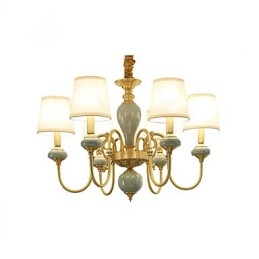 Designer Touch Decorative Chandelier Traditional Classic Country Brass Feature for Mini Style Metal 6 Bulbs