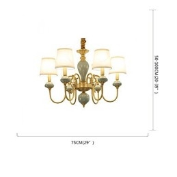 Designer Touch Decorative Chandelier Traditional Classic Country Brass Feature for Mini Style Metal 6 Bulbs