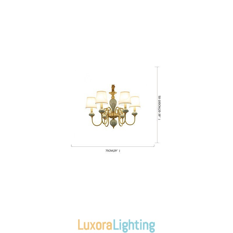 Designer Touch Decorative Chandelier Traditional Classic Country Brass Feature for Mini Style Metal 6 Bulbs