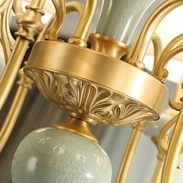 Designer Touch Decorative Chandelier Traditional Classic Country Brass Feature for Mini Style Metal 6 Bulbs