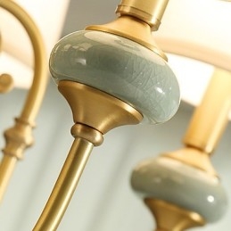 Designer Touch Decorative Chandelier Traditional Classic Country Brass Feature for Mini Style Metal 6 Bulbs