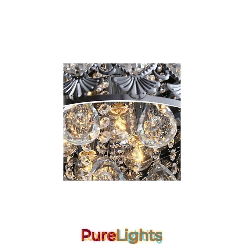 Designer Touch Decorative Elegant Modern Transparent Crystal Chandelier with 4 Lights