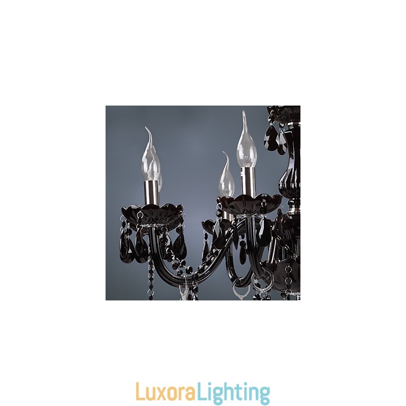 Designer Touch Decorative Modern Contemporary Electroplated Feature for Crystal Glass Chandelier