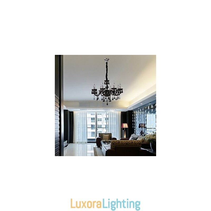 Designer Touch Decorative Modern Contemporary Electroplated Feature for Crystal Glass Chandelier