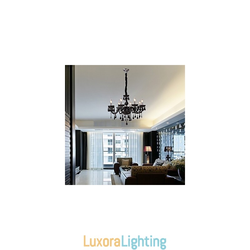 Designer Touch Decorative Modern Contemporary Electroplated Feature for Crystal Glass Chandelier