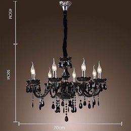 Designer Touch Decorative Modern Contemporary Electroplated Feature for Crystal Glass Chandelier