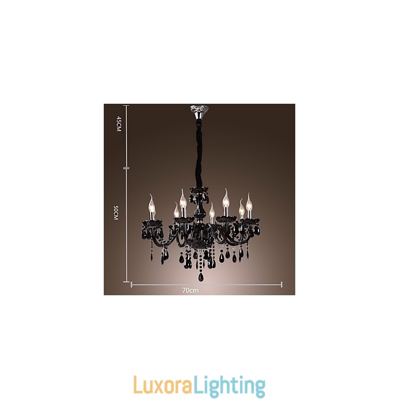 Designer Touch Decorative Modern Contemporary Electroplated Feature for Crystal Glass Chandelier