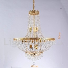Designer Touch Decorative Traditional Classic Electroplated Feature for Crystal Mini Style Metal 9 Bulbs Chandelier