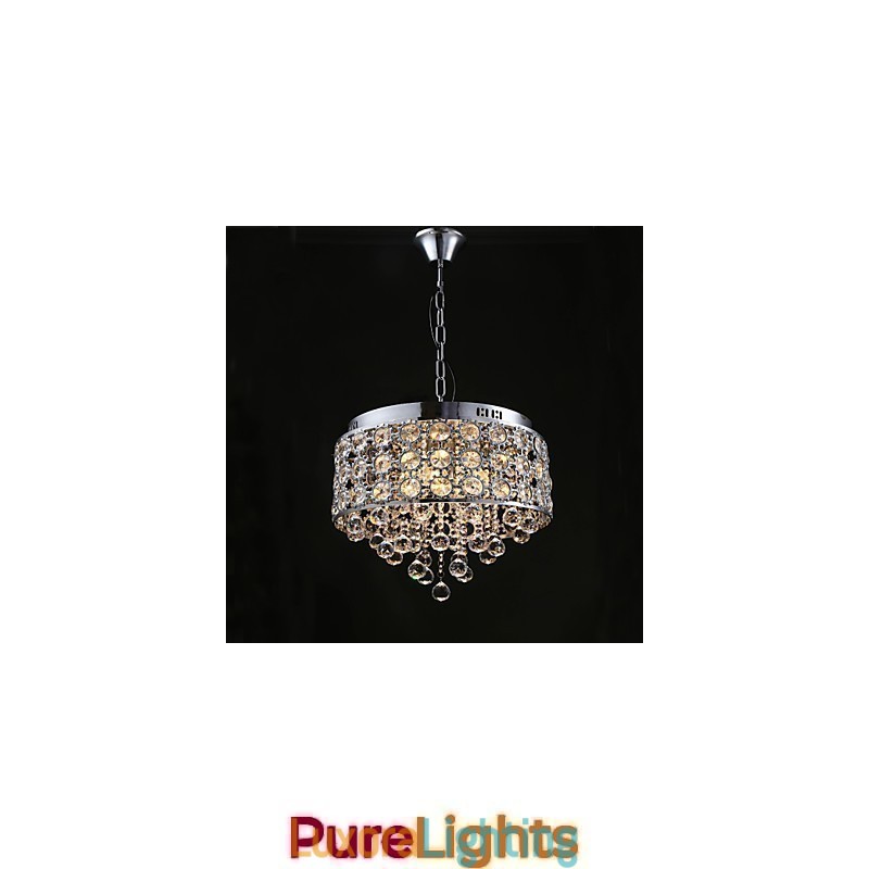 Designer Touch Decorative 4 Lights Sunflower K9 Transparent Crystal Chandelier