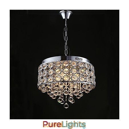 Designer Touch Decorative 4 Lights Sunflower K9 Transparent Crystal Chandelier