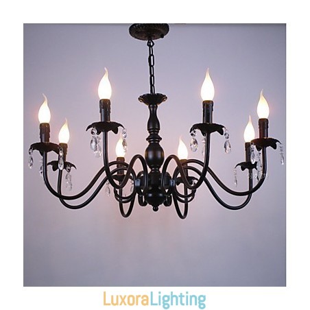 Designer Touch Decorative European Style Crystal Candle Lamp Lamp Clothing Shop Lamps And Lanterns Decoration Project Droplight