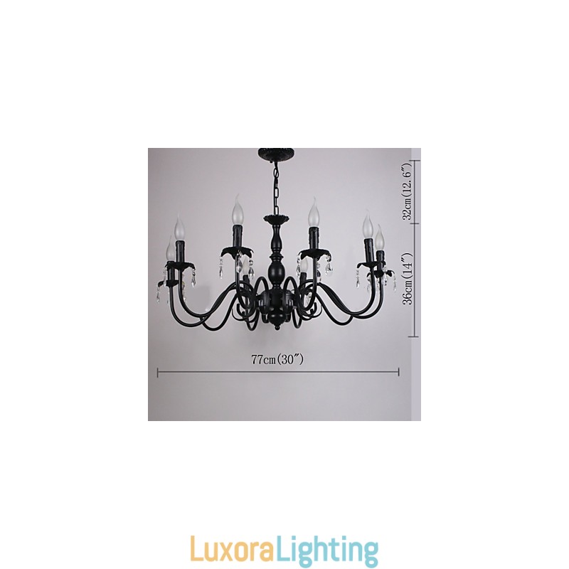 Designer Touch Decorative European Style Crystal Candle Lamp Lamp Clothing Shop Lamps And Lanterns Decoration Project Droplight