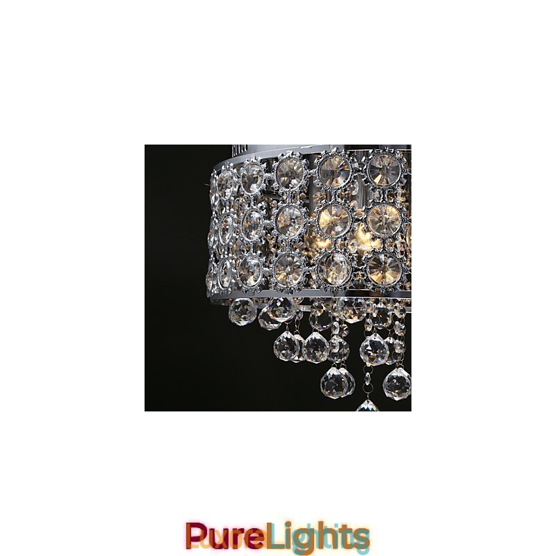 Designer Touch Decorative 4 Lights Sunflower K9 Transparent Crystal Chandelier