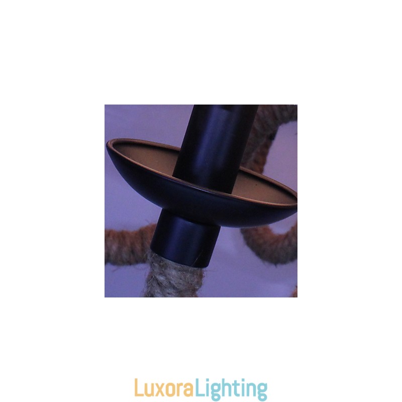 Designer Touch Decorative Loft Industrial Wind Vintage Iron Lamps Shops Chandelier Rope Chandelier Lights