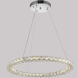 Designer Touch Decorative Modern Ring Crystal Pendant Light Modern Crystal Chandelier Ceiling Light Indoor Lamp Fixtures Dimmable with Remote Control