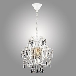 Designer Touch Decorative Iron Painting Chandelier with Clear Crystal Modern Lighting Lamp
