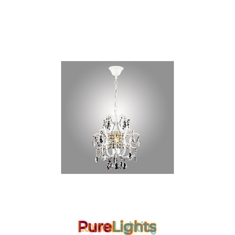 Designer Touch Decorative Iron Painting Chandelier with Clear Crystal Modern Lighting Lamp