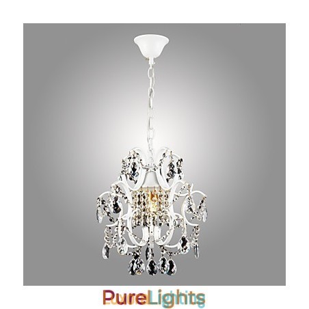 Designer Touch Decorative Iron Painting Chandelier with Clear Crystal Modern Lighting Lamp