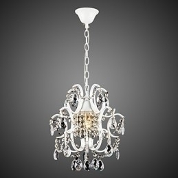 Designer Touch Decorative Iron Painting Chandelier with Clear Crystal Modern Lighting Lamp