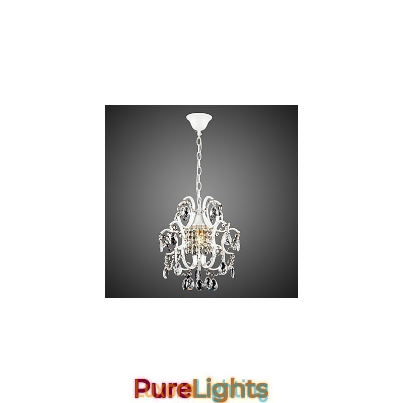 Designer Touch Decorative Iron Painting Chandelier with Clear Crystal Modern Lighting Lamp