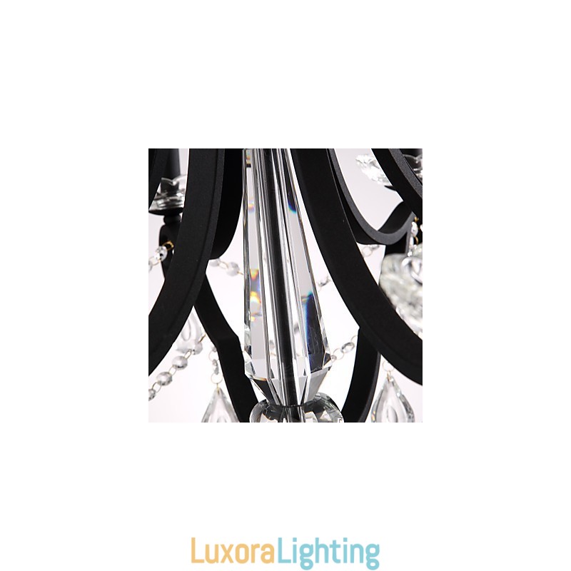 Designer Touch Decorative 8 Lights Crystal Chandelier Modern Contemporary Traditional Classic Rustic Lodge Vintage Retro Lantern Drum Country Painting