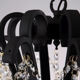 Designer Touch Decorative 8 Lights Crystal Chandelier Modern Contemporary Traditional Classic Rustic Lodge Vintage Retro Lantern Drum Country Painting