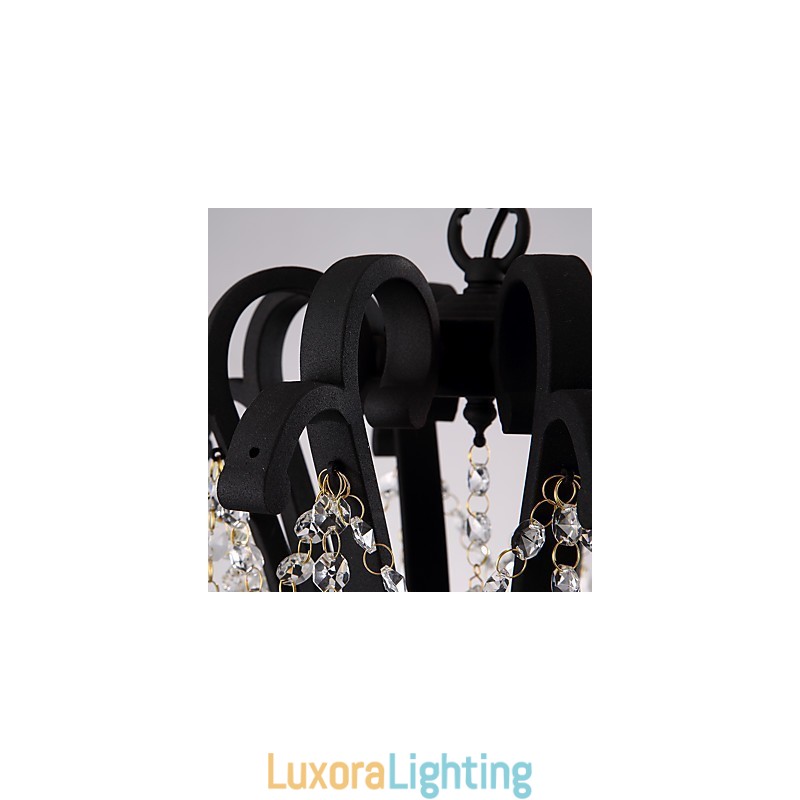 Designer Touch Decorative 8 Lights Crystal Chandelier Modern Contemporary Traditional Classic Rustic Lodge Vintage Retro Lantern Drum Country Painting