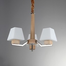 Designer Touch Decorative Modern Contemporary Electroplated Feature for Wood Bamboo Chandelier