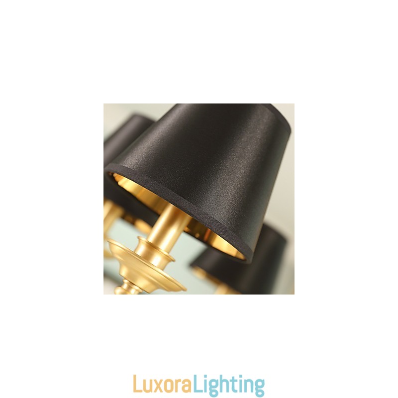 Designer Touch Decorative Chandelier Traditional Classic Country Brass Feature for Mini Style Metal 6 Bulbs