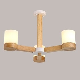 Designer Touch Decorative 3 Lights Chandelier Modern Contemporary Traditional Classic Vintage Country Wood Feature for Wood