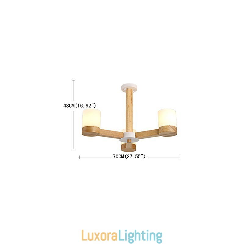 Designer Touch Decorative 3 Lights Chandelier Modern Contemporary Traditional Classic Vintage Country Wood Feature for Wood