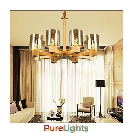 Designer Touch Decorative Fashion Pendant lamp Table Wooden Glass Cover
