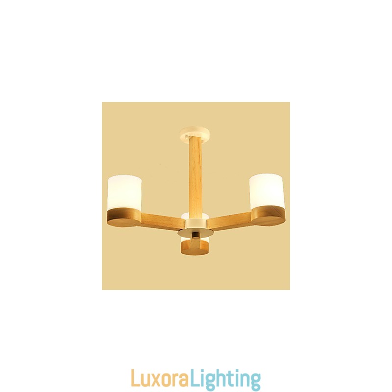 Designer Touch Decorative 3 Lights Chandelier Modern Contemporary Traditional Classic Vintage Country Wood Feature for Wood
