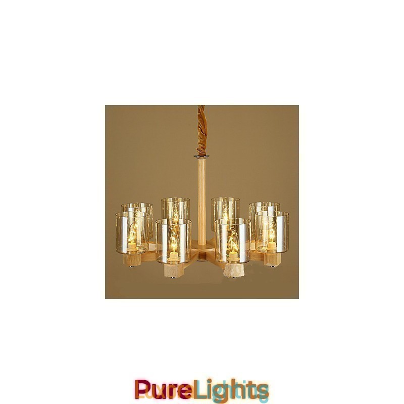 Designer Touch Decorative Fashion Pendant lamp Table Wooden Glass Cover