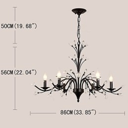 Designer Touch Decorative 6 Lights Crystal Chandelier Modern Contemporary Traditional Classic Vintage Retro Country Painting Feature