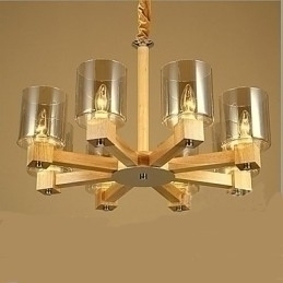 Designer Touch Decorative Fashion Pendant lamp Table Wooden Glass Cover