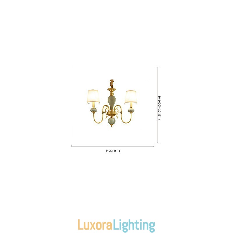 Designer Touch Decorative Traditional Classic Country Brass Feature for Mini Style Metal 3 Bulbs Chandelier