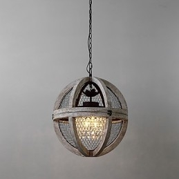 Designer Touch Decorative Vintage Metal Amercian Industrial Loft Painting Color Wooden Chandelier Lamp the Indoor Decorate Pendant Lamp