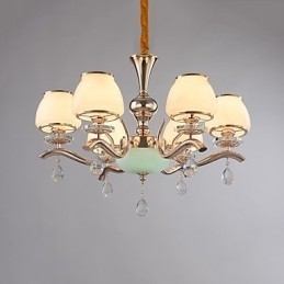 Designer Touch Decorative Chandelier Modern Contemporary Electroplated Feature for Crystal Metal
