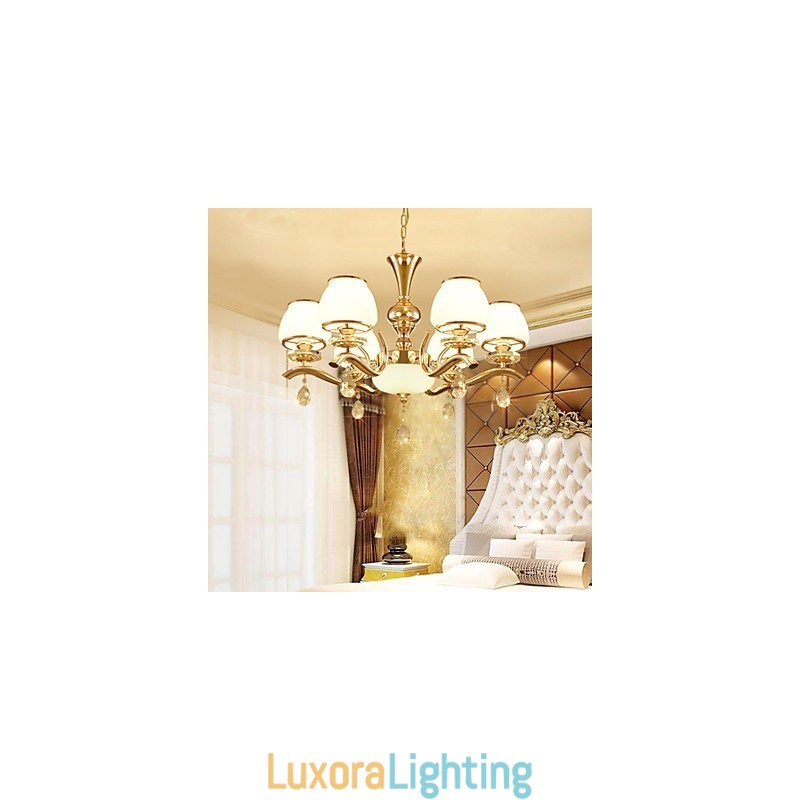 Designer Touch Decorative Chandelier Modern Contemporary Electroplated Feature for Crystal Metal