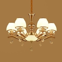 Designer Touch Decorative Chandelier Modern Contemporary Electroplated Feature for Crystal Metal
