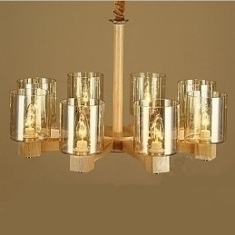 Designer Touch Decorative Fashion Pendant lamp Table Wooden Glass Cover