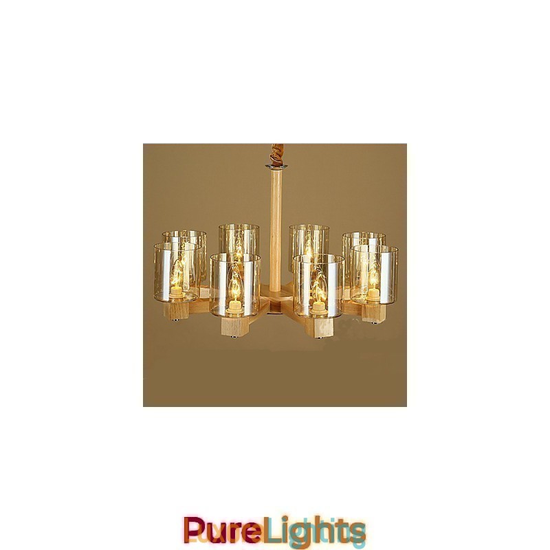 Designer Touch Decorative Fashion Pendant lamp Table Wooden Glass Cover