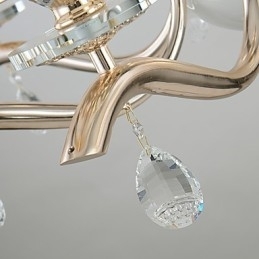 Designer Touch Decorative Chandelier Modern Contemporary Electroplated Feature for Crystal Metal